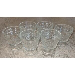 6 piece Sherbet Dessert Glasses 8oz Big Top Peanut Butter by Hazel-Atlas USA